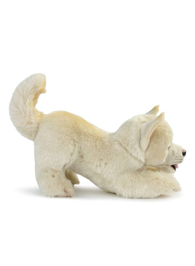 Mix Rescue Breed Dog Soft White 10 Inch Plush Fabric Stuffed Figure Toy