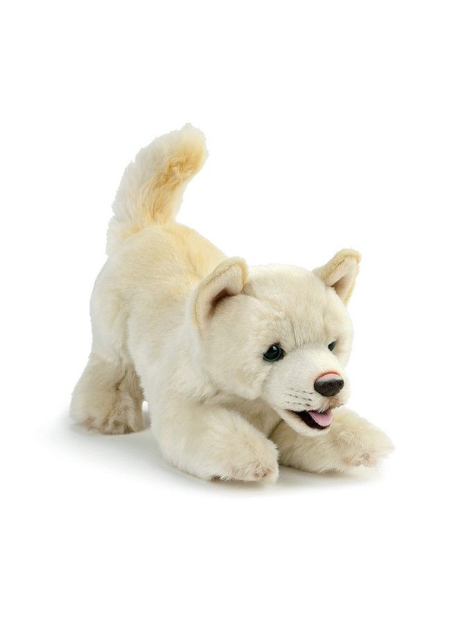 Mix Rescue Breed Dog Soft White 10 Inch Plush Fabric Stuffed Figure Toy