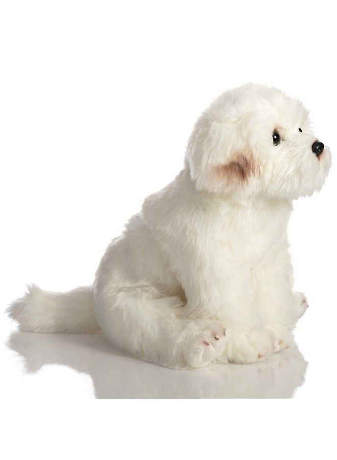 Bichon Frise Plush Puppy Stuffed Animal Realistic Dog Plush Toy Pet Gift For Kids 11 Inch