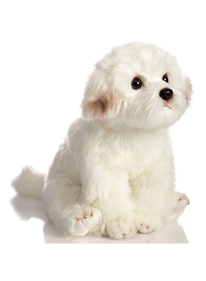 Bichon Frise Plush Puppy Stuffed Animal Realistic Dog Plush Toy Pet Gift For Kids 11 Inch