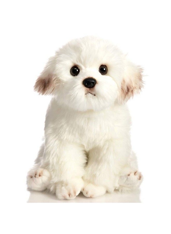 Bichon Frise Plush Puppy Stuffed Animal Realistic Dog Plush Toy Pet Gift For Kids 11 Inch