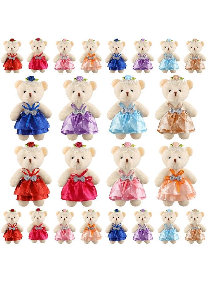 24 Pieces Mini Plush Bear Stuffed 2021 Graduation Stuffed Animals Plush Bears Toys Mini Bear For Birthday Cake Wedding Decorations Party Favors Supplies