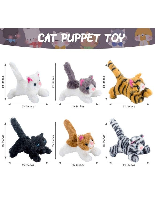 Plush Stuffed Toy Cat Set Set Of 6 Stuffed Toys For Kids 6 Inches Long Bright & Vibrant Colors Soft Toy Set For Babies Boys & Girls