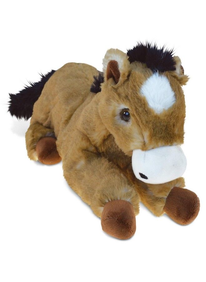 Dollibu Lying Brown Horse Super Soft Stuffed Animal Cute Realistic Stuffed Animals For Girls. Boys And Adults Animal Gifts Kids Nursery Décor Cuddly Barn Plush Toys 10.5 Inches