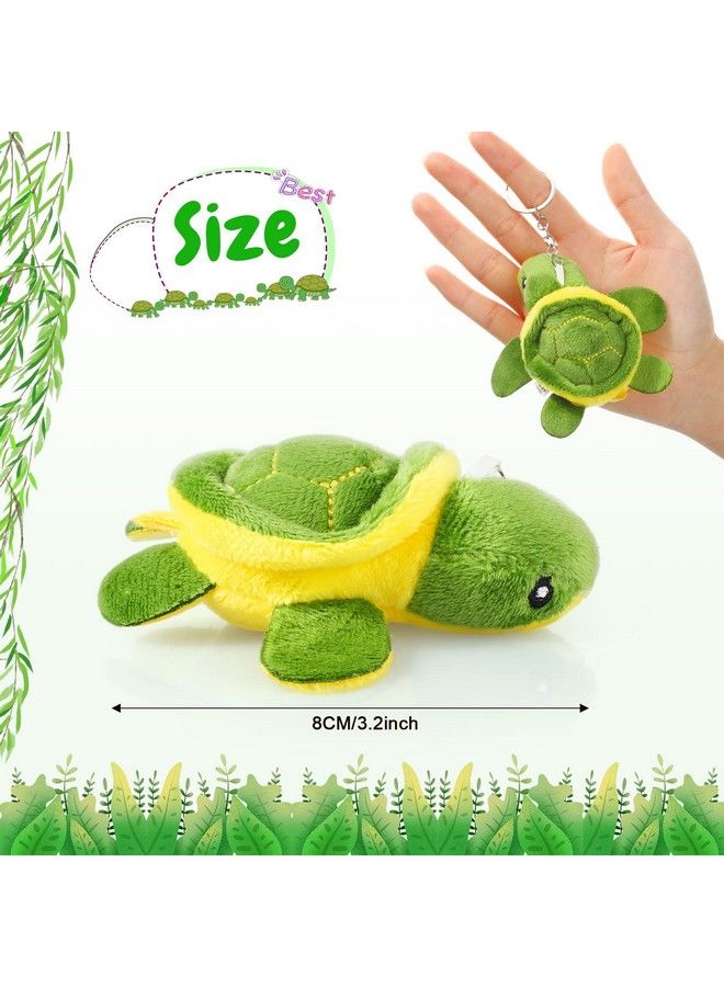 12 Pieces Plush Stuffed Ocean Animals Mini Soft Stuffed Sea Animals Bulk Sea Creatures Toys For Kids(Small Turtle Style 3.2 Inch)