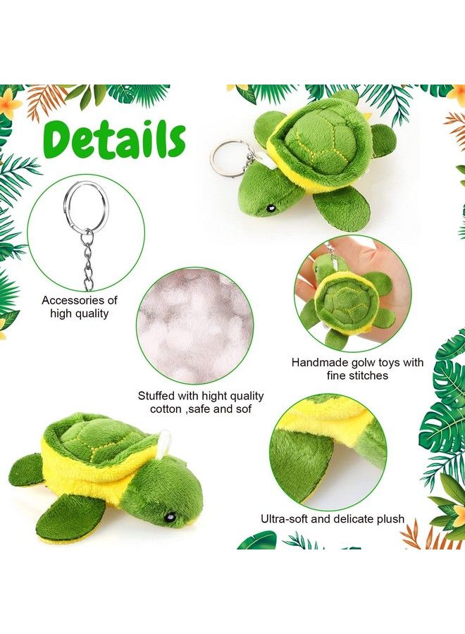 12 Pieces Plush Stuffed Ocean Animals Mini Soft Stuffed Sea Animals Bulk Sea Creatures Toys For Kids(Small Turtle Style 3.2 Inch)