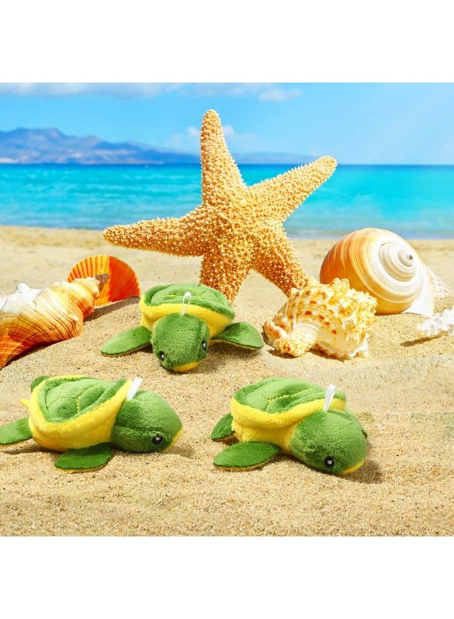 12 Pieces Plush Stuffed Ocean Animals Mini Soft Stuffed Sea Animals Bulk Sea Creatures Toys For Kids(Small Turtle Style 3.2 Inch)