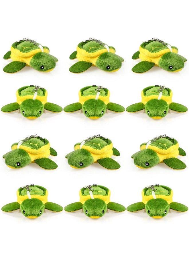 12 Pieces Plush Stuffed Ocean Animals Mini Soft Stuffed Sea Animals Bulk Sea Creatures Toys For Kids(Small Turtle Style 3.2 Inch)