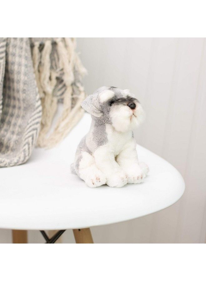 Schnauzer Children'S Plush Beanbag Stuffed Animal Toy Light Grey