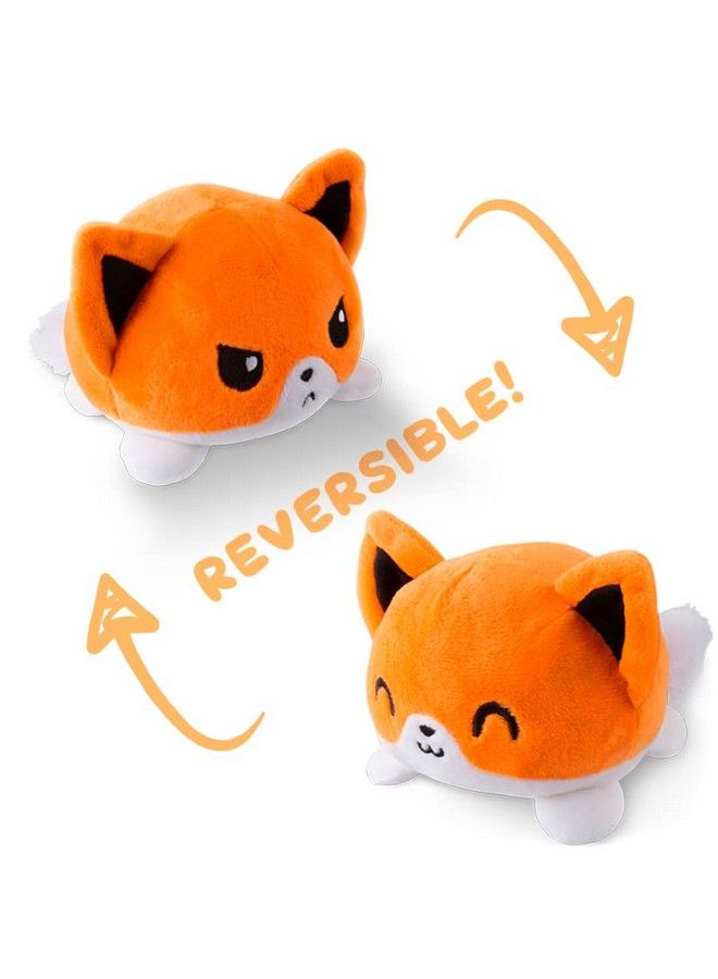 The Original Reversible Fox Plushie Orange Cute Sensory Fidget Stuffed Animals That Show Your Mood