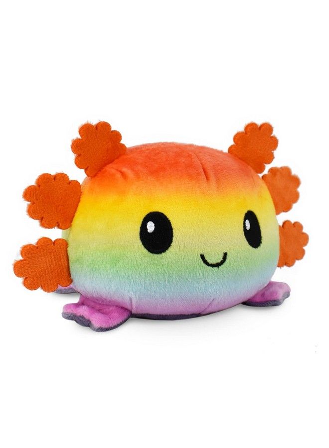 The Original Reversible Axolotl Plushie Gray + Rainbow Cute Sensory Fidget Stuffed Animals That Show Your Mood