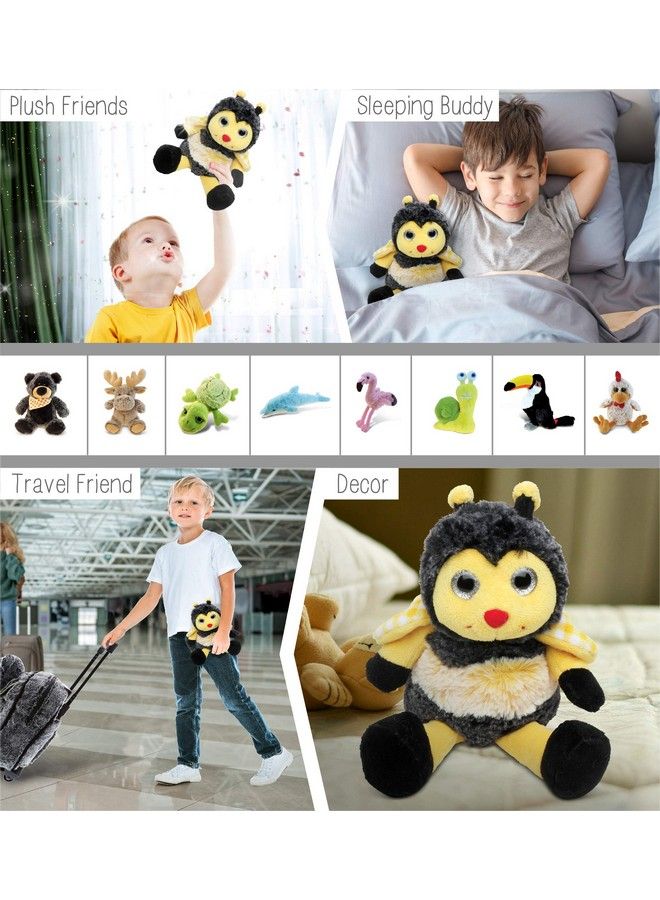 Dollibu Sitting Bee Super Soft Stuffed Animal Cute Realistic Stuffed Animals For Girls. Boys And Adults Animal Gifts Kids Bee Nursery Decor For Newborn 7 Inches