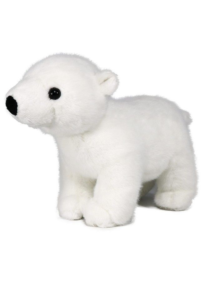 Lifelike Baby Polar Bear Stuffed Animal Plush Toy 9 Inches Length