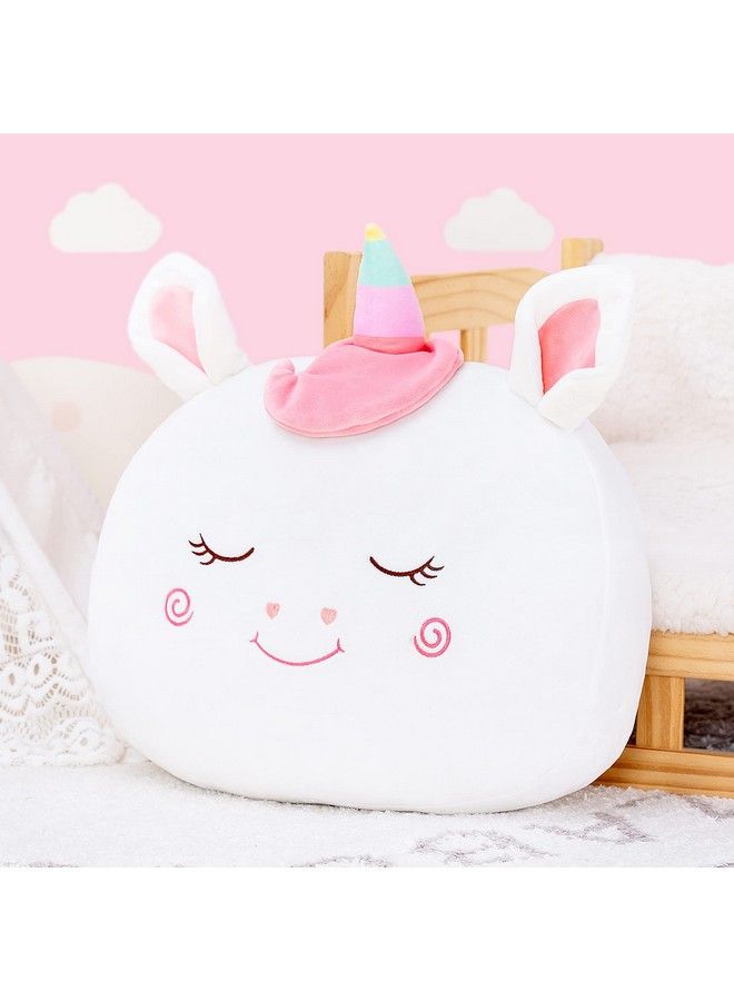 Stuffed Unicorn Pillow Plush Girl Toys Gift For Toddler For Girls White 15 Inches