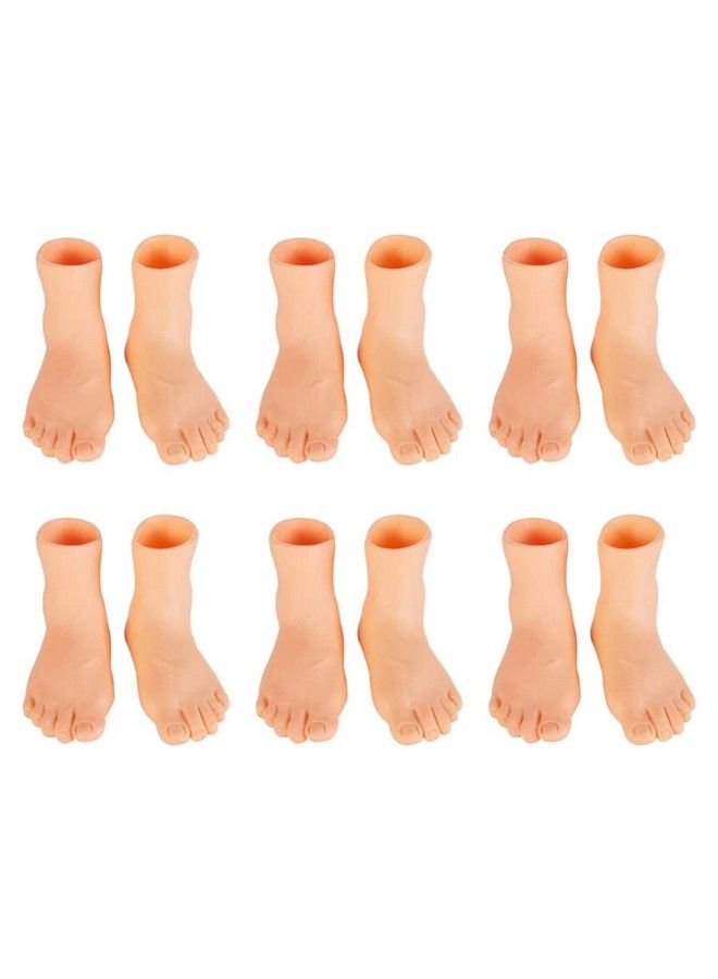 Portable Finger Puppets 6 Pairs Of Finger Feet Puppet Rubber Finger Feet Mini Finger Feet Novelty Funny Feet Story Telling Props (Left Foot+ Right Foot) Little Feet Fingers
