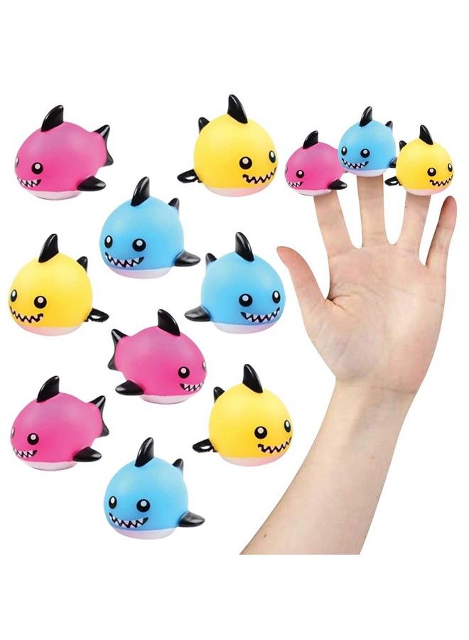 Baby Shark Finger Puppets Set Of 12 Finger Puppets For Kids In Assorted Colors Fun Birthday Party Favors Goodie Bag Fillers For Boys And Girls