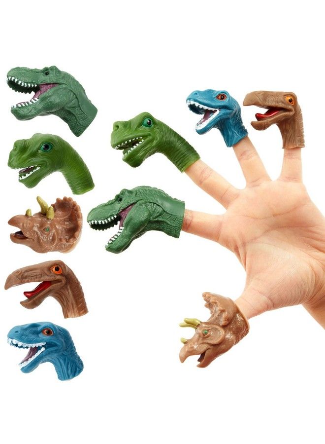 10 Pack Dinosaur Finger Puppets For Kids Dino Toys For Party Favors And Prizes (Assorted Designs)
