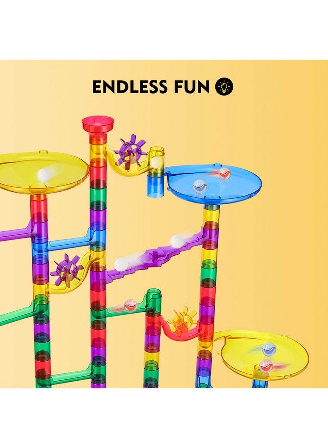 Marble Run Set 127 Pcs Marble Race Track For Kids With Glass Marbles Upgrade Marble Works Set