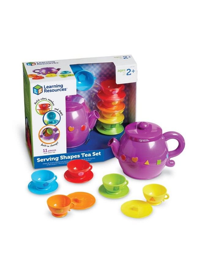 Serving Shapes Tea Set 11 Pieces Ages 2+ Pretend Play Toys For Toddlers Preschool Learning Toys Kitchen Play Toys For Kids