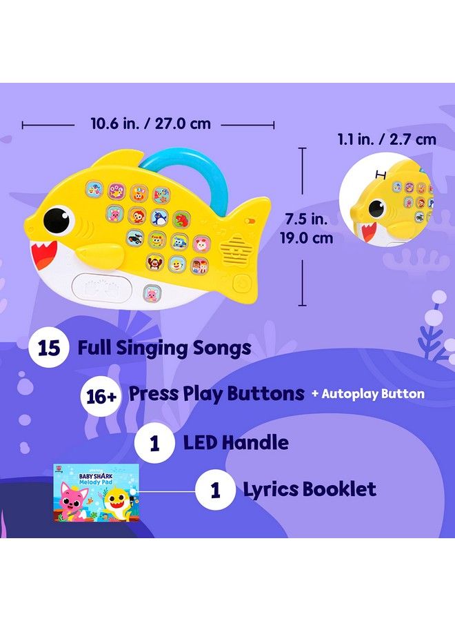 Baby Shark Melody Pad Sound Pad ; Baby Shark Toys Baby Shark Books ; Learning & Education Toys ; Interactive Baby Toys For Toddlers 1 3 ; Gifts For Boys & Girls