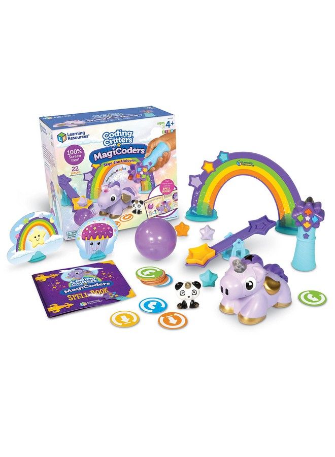 Coding Critters Magicoders: Skye The Unicorn Screen Free Early Coding Toy For Kids Interactive Stem Coding Pet 22 Pieces Ages 4+