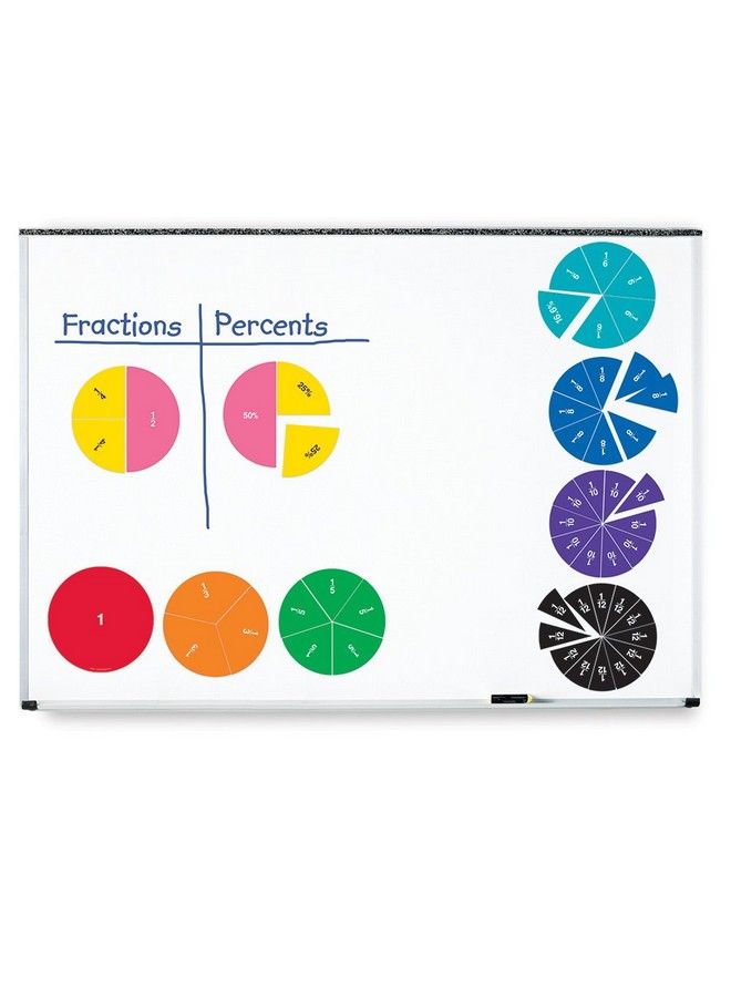 Double Sided Magnetic Demonstration Rainbow Fraction Circles Teacher Aids 51 Piece Ages 6+ Multi