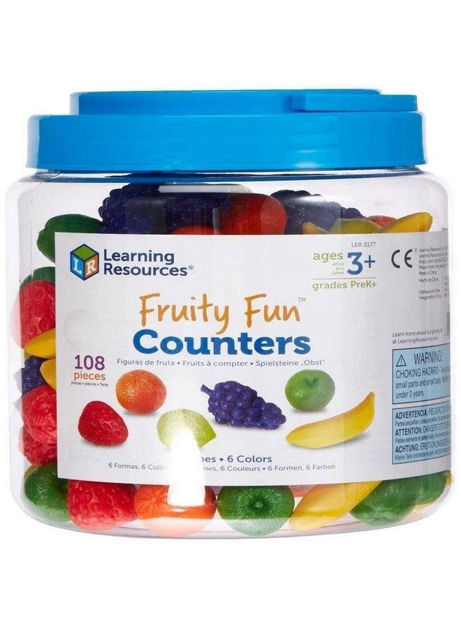 Fruity Fun Counters Educational Counting & Sorting Toy Set Of 108