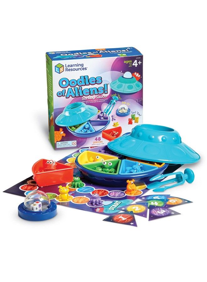 Oodles Of Aliens Sorting Saucer Fine Motor Skills Counting And Sorting Toys Preschool Games Educational Toys 48 Pieces Ages 4+