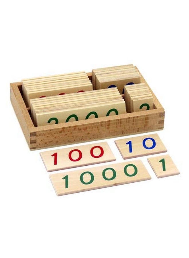 Small Wooden Number Cards With Box (1 9000)