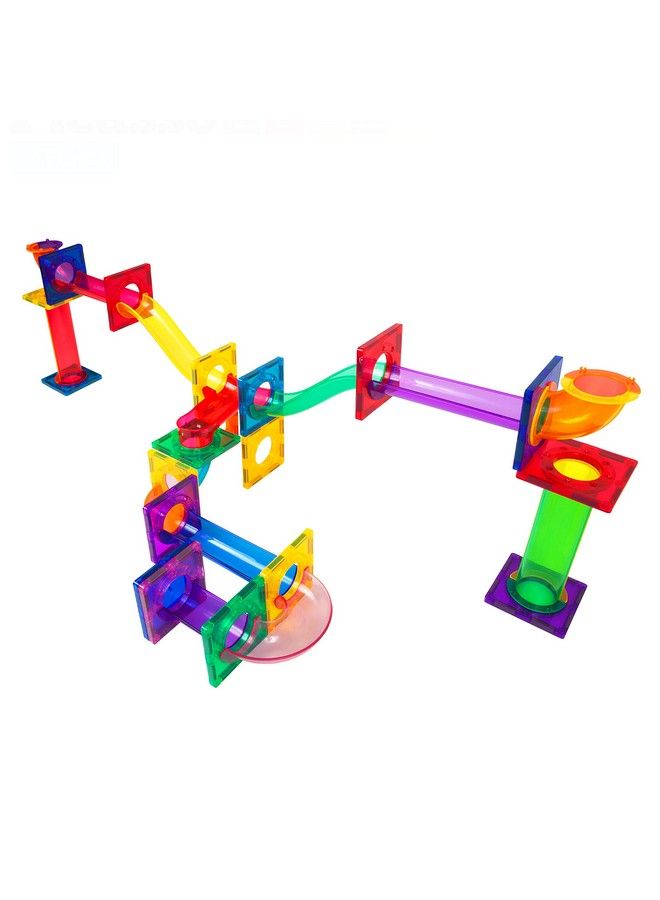 Marble Run 40 Piece Magnetic Tile Race Track Toy Play Set Stem Building & Learning Early Educational Child Magnet Construction Block Creative Kit Boys & Girls Age 3+ Years Old Toys Ptg40