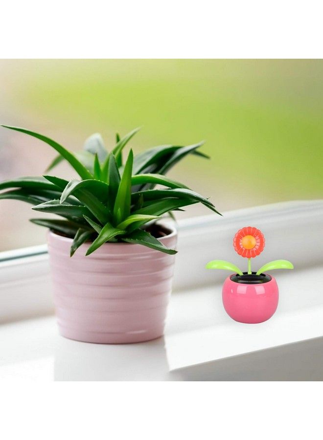 4 Solar Dancing Sunflower Toy Solar Powered Dancing Ladybug In Colorful Pots Swinging Butterfly Flip Flap Animated Bobblehead Dancer Window Sun Catcher Car Dashboard Decor Portable Suncatchers