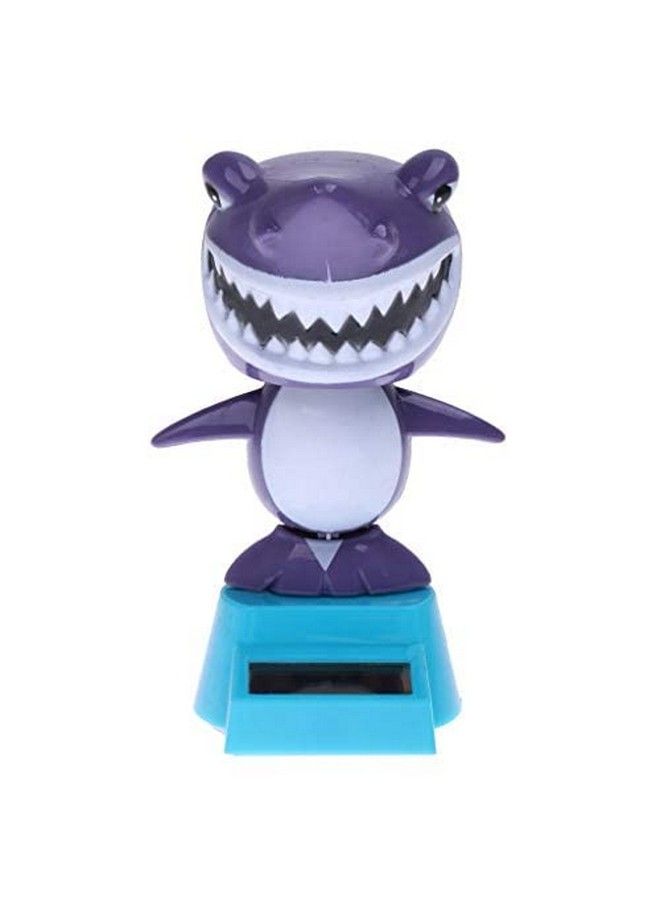 2Pcs Solar Powered Dancing Toys Swinging Animated Bobble Head Dancer Toy Car Decor Ornament Frog + Shark