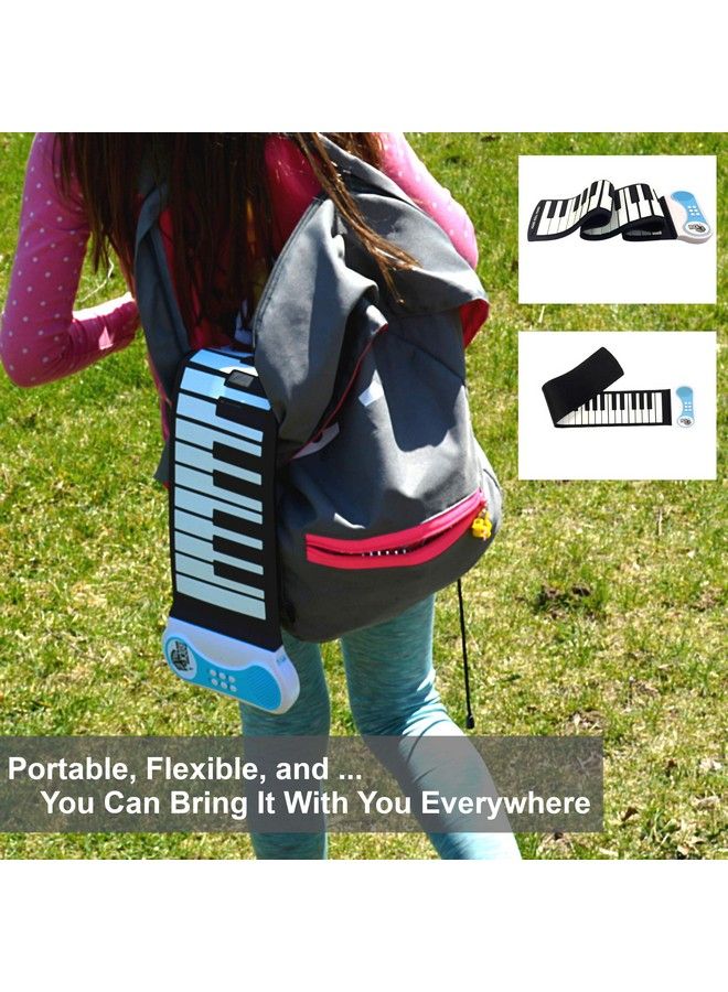 Rock And Roll It Piano. Roll Up Flexible Classic Toy Piano Keyboard For Kids. 49 Keys Hand Roll Silicone Portable Piano Pad. Flexible & Foldable.