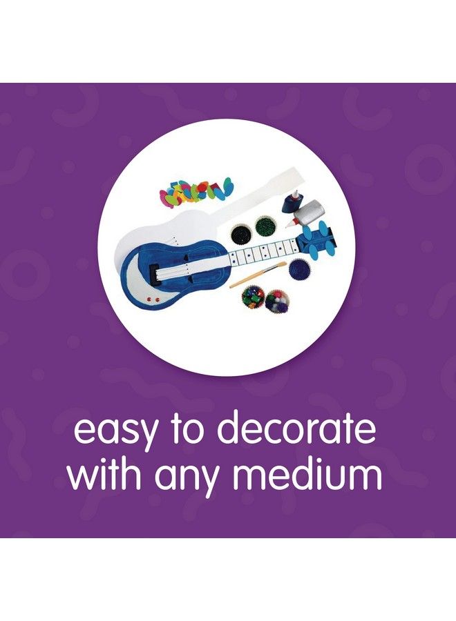 Decorate Your Own Guitars Set Of 12 Sturdy Cardboard Guitars For Kids 3 Strings To Strum Inidvidually Decorate And Personalize Each Guitar Kids Craft Craft For Children