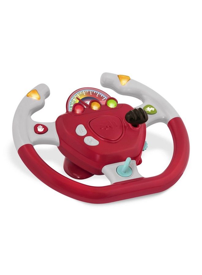 Geared To Steer Interactive Driving Wheel Portable Pretend Play Toy Steering Wheel For Kids 2 Years + Red (Bt2525Z)
