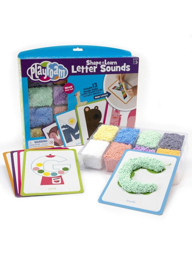 Playfoam Shape & Learn Letter Sounds: Flash Card Set Preschoolers Learn To Write Sensory Toys Ages 3+
