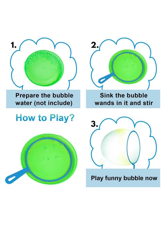 Bubble Wands Set Toys Big Giant Large Bubbles Wand Toy Sets With Tray Bulk Funny Bubble Making Maker For Kids Adult Summer Outdoor Playtime Activity Party Favors Gifts Birthday Games