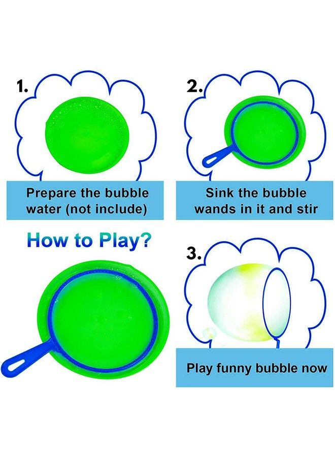 Bubble Wands Set 15 Pack Big Bubble Wand Toys With Tray Bulk Large Bubble Making Toys For Kids Summer Outdoor Bubble Toys & Also Gifts For Kids Birthday Games