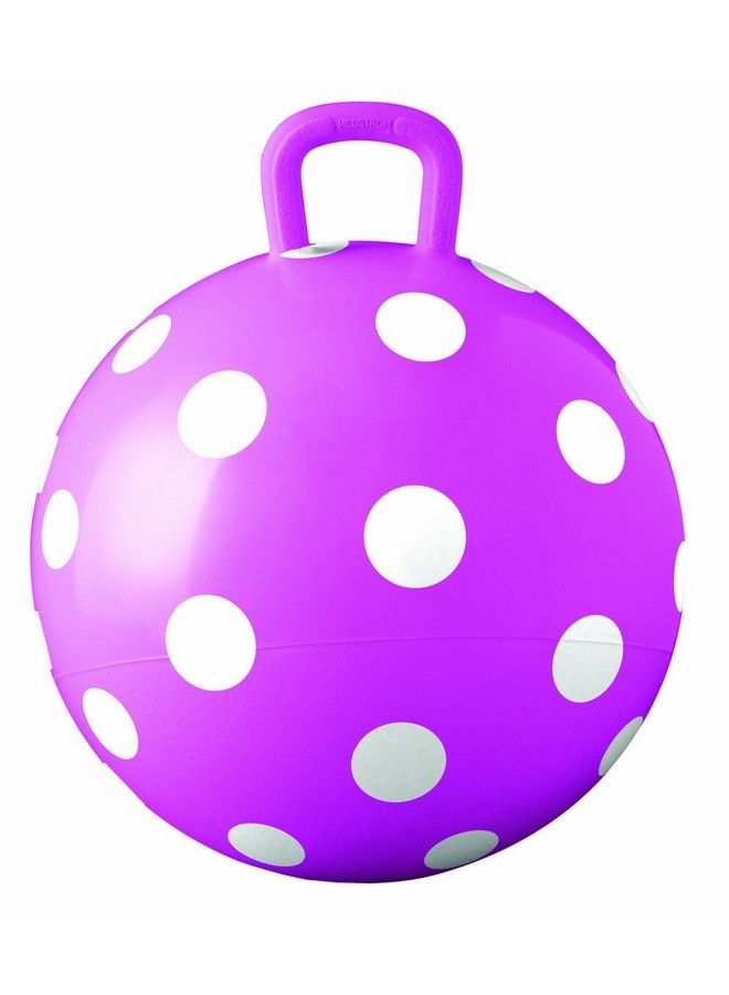Pink Polka Dot Hopper Ball Kid'S Ride On Toy Bouncy Hopping Ball With Handle 15 Inch