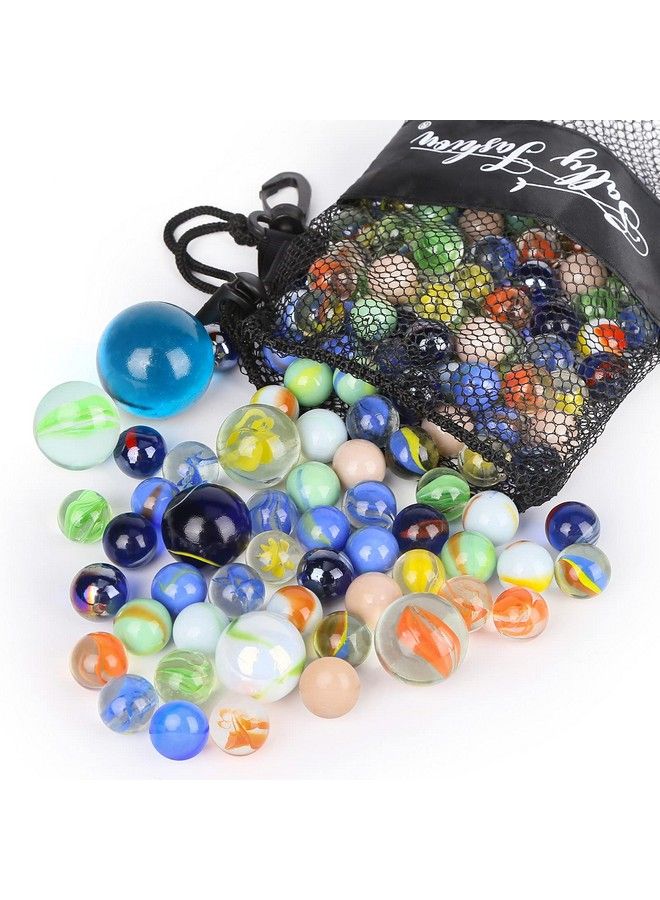 66 Pcs Glass Marbles 3 Sizes Assorted Colors Round Marbles Toy Variety Of Patterns Marbles Bulk For Kids Marble Games Diy And Home Decoration