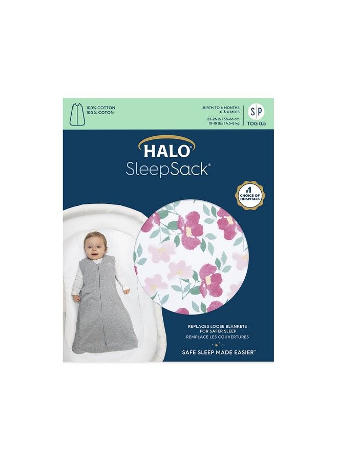 Sleepsack 100% Cotton Wearable Blanket Tog 0.5 Stems Medium