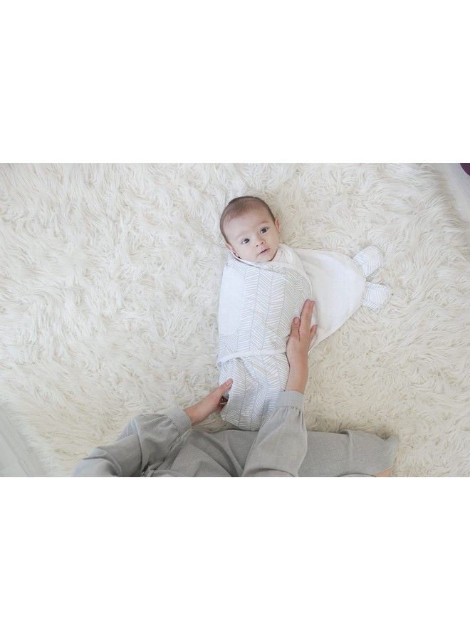 Swaddle Blanket Adjustable Infant Baby Swaddling Wrap Set Of 4 Baby Swaddling Wrap Blankets For Boys And Girls Made In Soft Cotton (Green/Grey Triangles 3 6 Months)