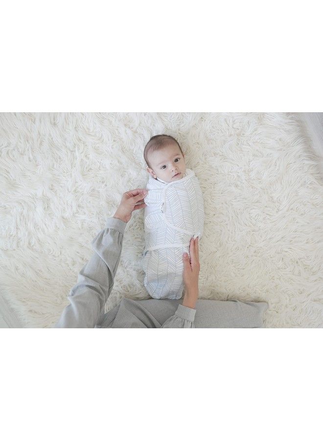 Swaddle Blanket Adjustable Infant Baby Swaddling Wrap Set Of 4 Baby Swaddling Wrap Blankets For Boys And Girls Made In Soft Cotton (Green/Grey Triangles 3 6 Months)