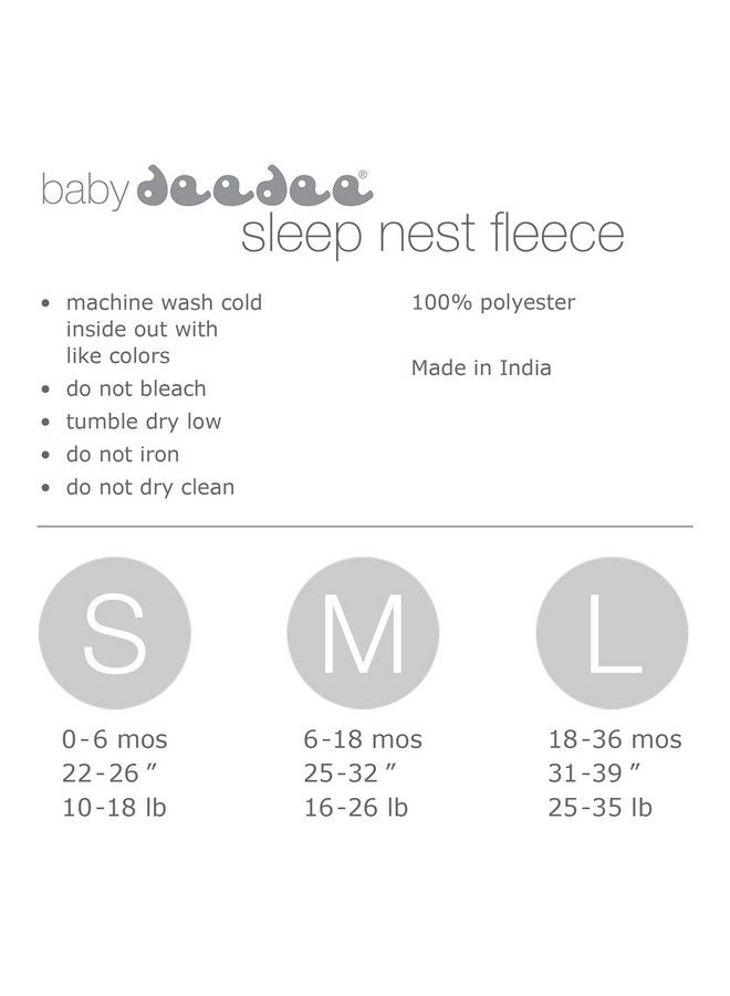 Sleep Nest Fleece Baby Sleeping Bag Sweet Pink 0 6 Month