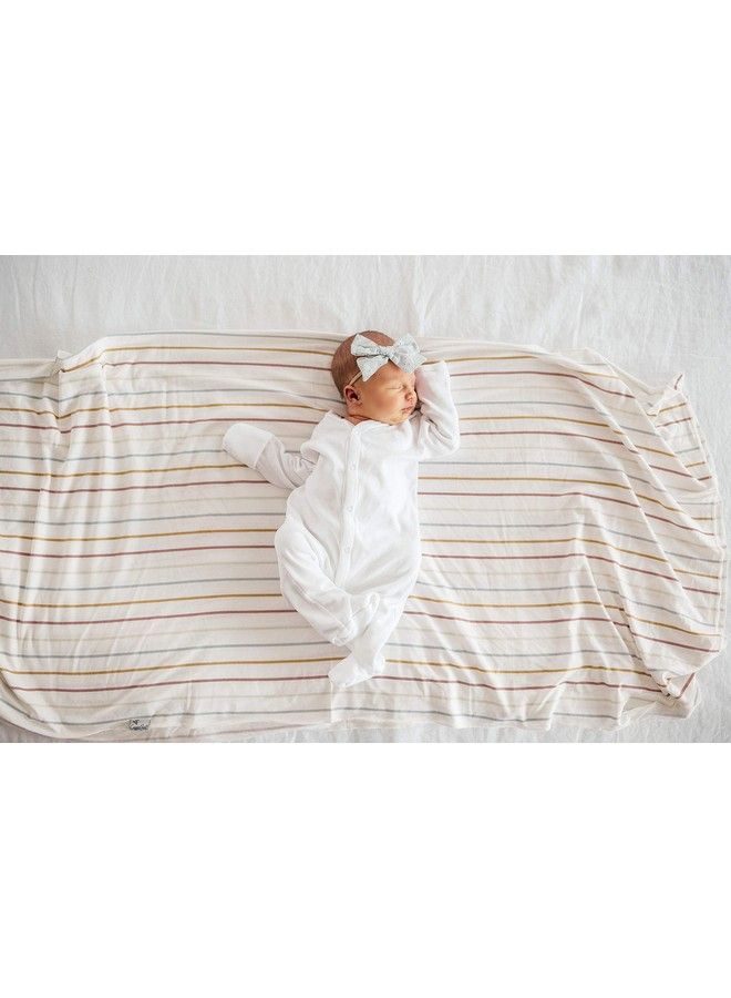 Large Premium Knit Baby Swaddle Receiving Blanket 