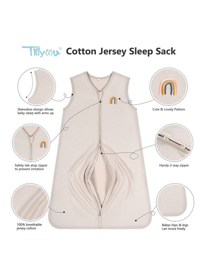 Sleep Sack Cotton Wearable Blanket Baby 2 Pack Set Fits Infant Newborn Ages 12 18 Months Happy Forest & Nude