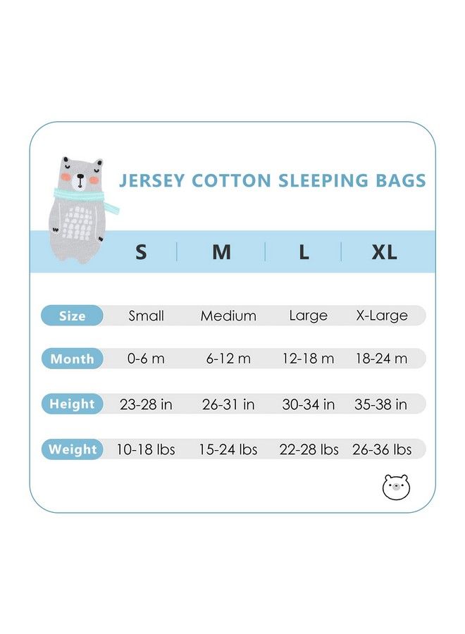 Sleep Sack Cotton Wearable Blanket Baby 2 Pack Set Fits Infant Newborn Ages 12 18 Months Happy Forest & Nude