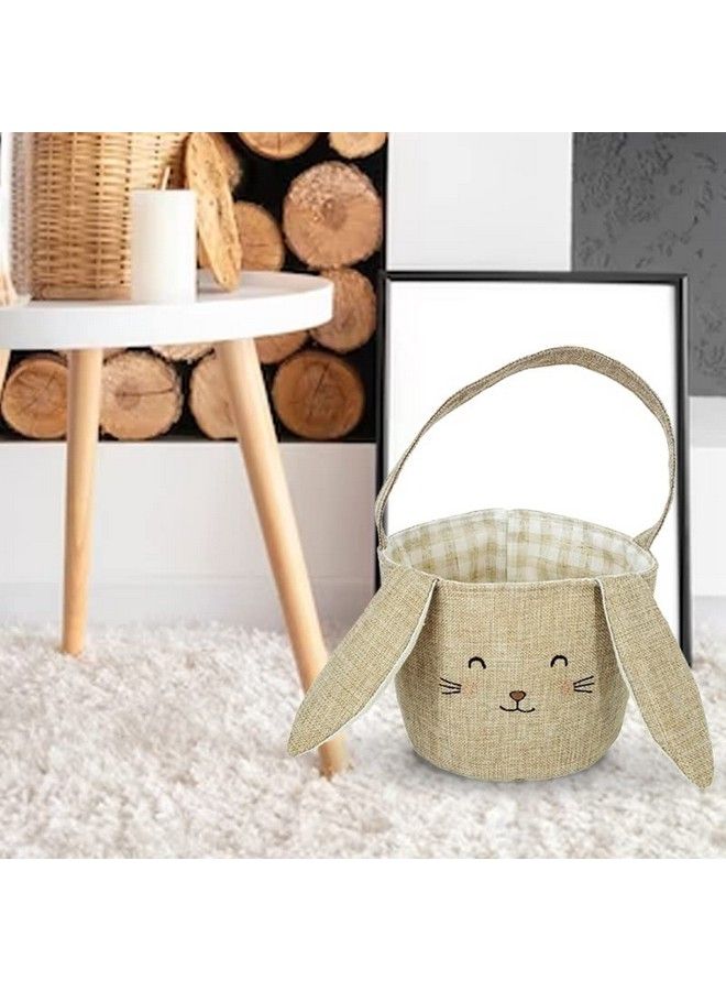 Premium Bunny Round Storage Basket With Handles For Organizing Can Be Used As Laundry Basket Toy Organizers Blanket Basket Nursery Décor Kids Room Décor & Much More 13 Inches