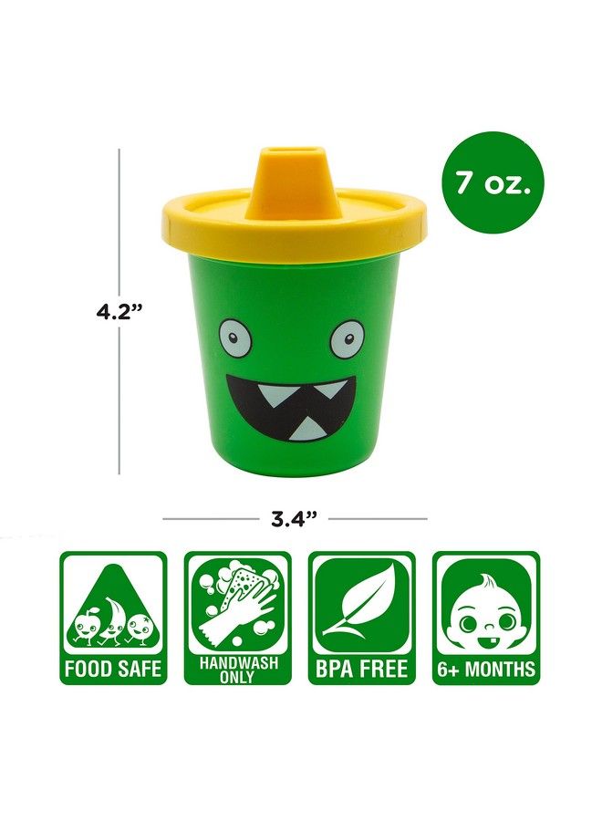 Mommy'S Little Monster Baby Sippy Cup Adorably Cute Learner Sippy Cup For Babies Toddlers And Kids 6+ Months Old Holds 7 Ounces Bpa Free Food Safe Spill Proof