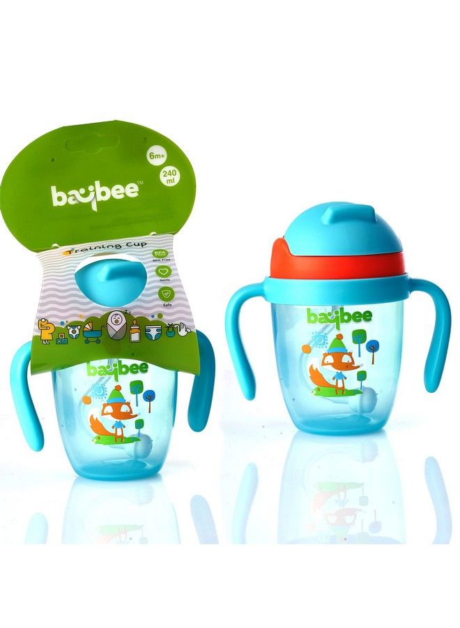 Flippo 240Ml Sipper Bottle For Kids Anti Spill Sippy Bottle With Soft Silicone Straw Bpa Free ;Sippy Cup Baby Bottle Sipper ; Sipper Bottle For Kids Toddlers 6 Months To 3 Years (Green)